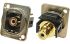 RS PRO White Panel Mount RCA Socket, Gold over Nickel, 2A