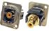 RS PRO Yellow Panel Mount RCA Socket, Gold over Nickel, 2A