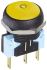APEM Illuminated Push Button Switch, Momentary, Panel Mount, 14.8mm Cutout, SPDT, Yellow LED, 250V ac, IP67