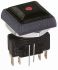 APEM Illuminated Push Button Switch, Momentary, Panel Mount, 14.8mm Cutout, DPDT, Red LED, 250V ac, IP67