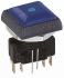 APEM Illuminated Push Button Switch, Momentary, Panel Mount, 14.8mm Cutout, DPDT, Blue LED, 250V ac, IP67