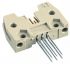 Harting SEK 18 Series Straight Through Hole PCB Header, 6 Contact(s), 2.54mm Pitch, 2 Row(s), Shrouded
