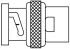 Koaxiális csatlakozó Férfi Egyenes 50Ω impedancia, Kábelre szerelhető