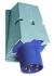 ABB, Easy & Safe IP44 Blue Panel Mount 2P+E Right Angle Industrial Power Plug, Rated At 64A, 230 V