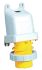 ABB, CMA IP67 Yellow Panel Mount 3P+E Industrial Power Plug, Rated At 16A, 110 V