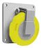ABB, CMA IP67 Yellow Panel Mount 2P + E Industrial Power Socket, Rated At 16A, 110 V