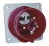 Amphenol Industrial, Easy & Safe IP44 Red Panel Mount 3P + N + E Industrial Power Plug, Rated At 16A, 415 V,With Phase