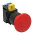 Idec HW Series Red Emergency Stop Push Button, 1NO, 22mm Cutout, Panel Mount, IP65