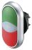 Eaton M22 Series Green, Red Round Push Button Head, Momentary Actuation, 22mm Cutout