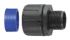 Flexicon FPAX Series M32 Straight Conduit Fitting, Black 34mm nominal size