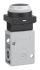SMC Push Button (Flush) Pneumatic Manual Control Valve VM200 Series, R 1/4, 1/4