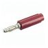 Mueller Electric Red Male Banana Plug, 4 mm Connector, 8-32 Thread Termination, 15A, 1000V, Nickel Plating