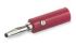 Connettore a banana Mueller Electric, Maschio, Rosso, 15A, 4 mm