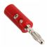 Mueller Electric 4 mm Red Male Banana Plug - Screw Termination, 15A