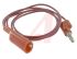 Cable con pinza cocodrilo Mueller Electric de color Rojo-Macho, 300V, 10A, 0.9m
