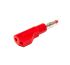 Mueller Electric Red Male Banana Plug, 4 mm Connector, Solder Termination, 20A, 1000V