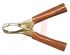 Mueller Electric Crocodile Clip, Copper-Plated Steel Contact, 50A, Red