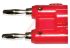Mueller Electric Red Male Banana Plug, 4 mm Connector, 15A, 5000V, Nickel Plating