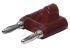 Mueller Electric Red Male Banana Plug, 4 mm Connector, Screw Termination, 15A, 5000V, Nickel Plating