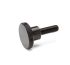 Elesa GN.29727 Black Stainless Steel Knurled Clamping Knob, M6, Threaded Stud