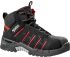 Ejendals EXALTER 9975 Unisex Black, Red Aluminium  Toe Capped Safety Shoes, UK 10, EU 45