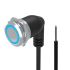 EAO 82 Series Illuminated Push Button Switch, Momentary, Panel Mount, 22mm Cutout, 1CO, Blue LED, 35V, IP65, IP67