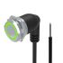 EAO 82 Series Illuminated Push Button Switch, Momentary, Panel Mount, 22mm Cutout, 1CO, Green LED, 35V, IP65, IP67