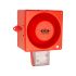 Clifford & Snell YL80 Super Hi Vis Series Clear Sounder Beacon, 24 V dc, IP66, Wall Mount, 116dB at 1 Metre