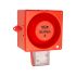 Clifford & Snell YL80 Super Hi Vis Series Clear Sounder Beacon, 24 V dc, IP66, Wall Mount, 120dB at 1 Metre