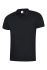 Uneek UC127 Black 100% Polyester Polo Shirt, UK- 2XL, EUR- 2XL