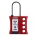 Master Lock Red 4-Lock Plastic Lockout Hasp, 3mm Shackle