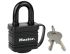 Master Lock Padlock Weatherproof Laminated Steel Padlock, Keyed Alike, 9mm Shackle, 40mm Body