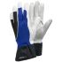 Tegera TEGERA Black, Blue, White Cotton, Leather Dry Environment Work Gloves, Size 10