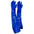 Tegera TEGERA Blue Cotton Chemical Resistant Work Gloves, Size 9, PVC Coating