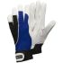 Tegera TEGERA Black, Blue, White Cotton, Leather Dry Environment Work Gloves, Size 9