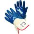 Tegera TEGERA Beige, Blue Cotton Heat Resistant Work Gloves, Size 10, Nitrile Coating