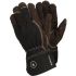 Tegera TEGERA Black, Brown Leather Cut Resistant Work Gloves, Size 10