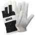 Tegera TEGERA Black, White Leather Dry Environment Work Gloves, Size 10