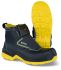 Jalas 1228W Unisex Black, Grey, Yellow Composite Toe Capped Safety Shoes, UK 3, EU 36