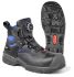 Jalas 1278 Unisex Black, Blue Composite Toe Capped Safety Shoes, UK 3, EU 36