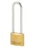 Master Lock Padlock Brass Padlock, 7mm Shackle, 50mm Body