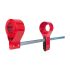 Master Lock Red Durable Aluminium and Hardened Steel, 7mm Shackle