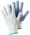 Tegera TEGERA Blue, White Nylon Dry Environment Work Gloves, Size 6, PVC Coating