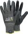 Tegera TEGERA Black Glass Fibre Thread, HPPE, Nylon, Polyester, Spandex Cut Resistant Work Gloves, Size 10, Nitrile