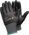 Tegera TEGERA Black Glass Fibre Thread, HPPE, Nylon, Polyester, Spandex Cut Resistant Work Gloves, Size 6, Polyurethane