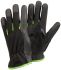 Tegera TEGERA Black, Green Synthetic Leather Dry Environment Work Gloves, Size 10