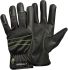 Tegera TEGERA Black, Green Synthetic Leather Dry Environment Work Gloves, Size 10