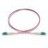 Schneider Electric LC to LC Multi Mode OM4 Fibre Optic Cable, 600μm, Magenta, 3m