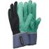 TEGERA Black, Green Leather Damp Environment Work Gloves, Size 11