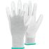 TEGERA Grey, White Carbon, Polyester ESD Protection Work Gloves, Size 10, Polyurethane Coating